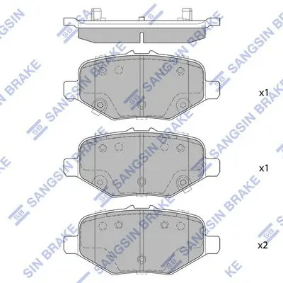 Brake pad set FORD TAURUS SHO