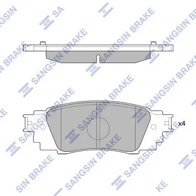 Brake pad set TOYOTA CAMRY 18-