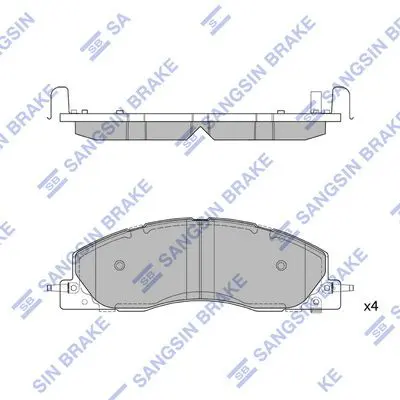 Brake pad set DODGE RAM 2500