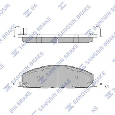 Brake pad set DODGE RAM 2500