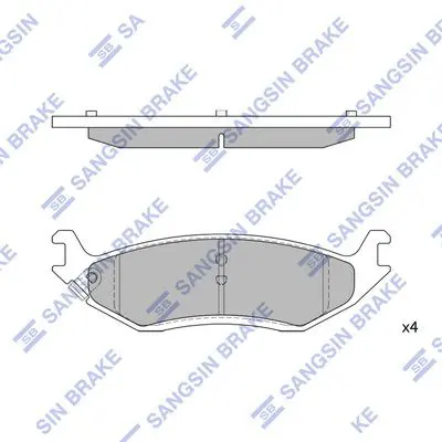 Brake pad set DODGE RAM 1500