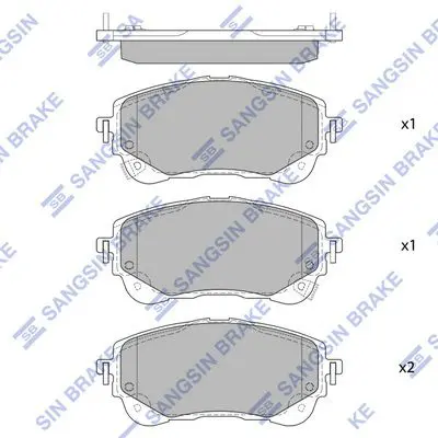 Brake pad set TOYOTA COROLLA 19