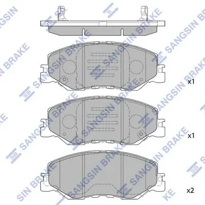 Brake pad set HONDA INSIGHT 19