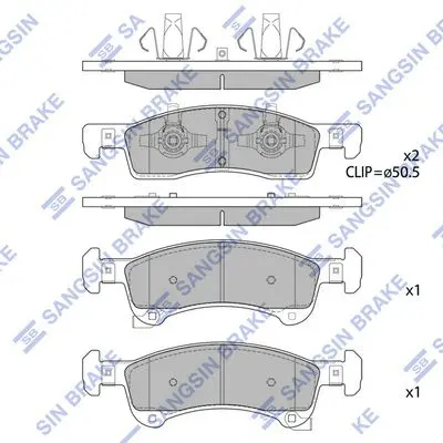 Brake pad set FORD EXPEDITION 03-06