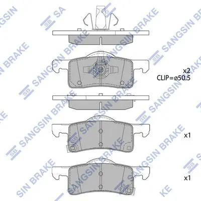 Brake pad set FORD EXPEDITION 03-06
