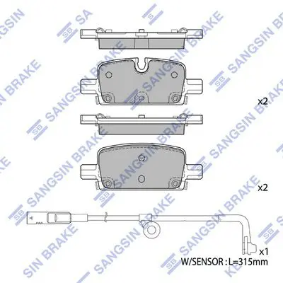 Brake pad set GM SILVERADO 1500