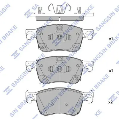 Brake pad set HONDA ACCORD 18