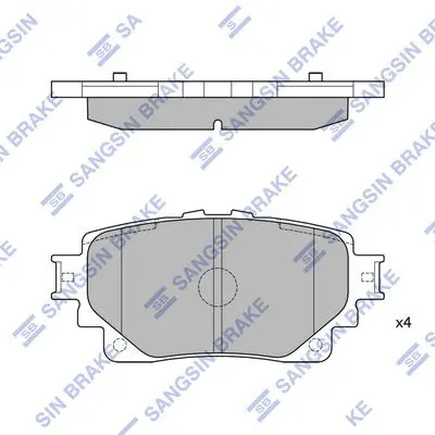 Brake pad set TOYOTA HIGHLANDER 20