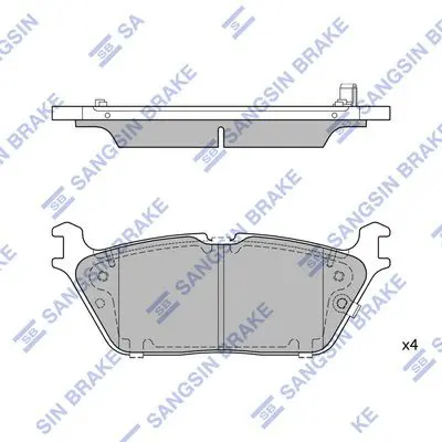 Brake pad set DODGE RAM 20