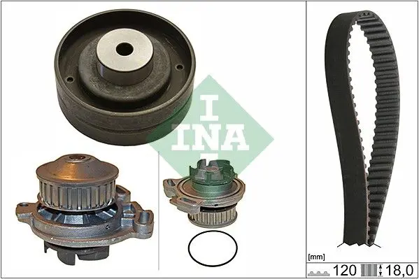 Ūdenssūknis + Zobsiksnas komplekts INA 530015130