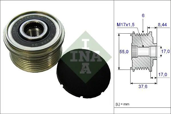 Ģeneratora brīvgaitas mehānisms INA 535024610
