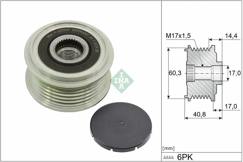 Alternator Freewheel Clutch INA 535037410