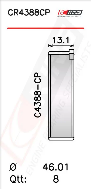 Big end bearings KING CR4388CP