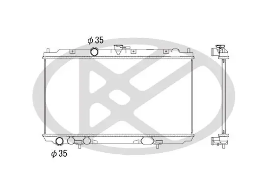 Radiator, engine cooling KOYORAD PL021772R