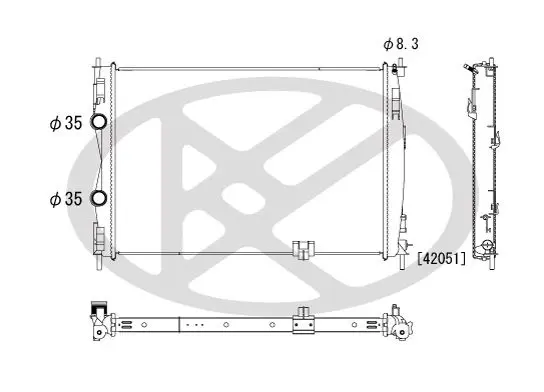 Radiators, Motora dzesēšanas sistēma KOYORAD PL022177