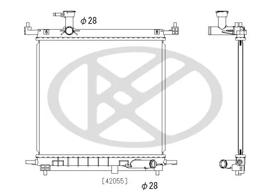 Radiator, engine cooling KOYORAD PL023128