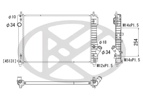 Radiators, Motora dzesēšanas sistēma KOYORAD PL312243R