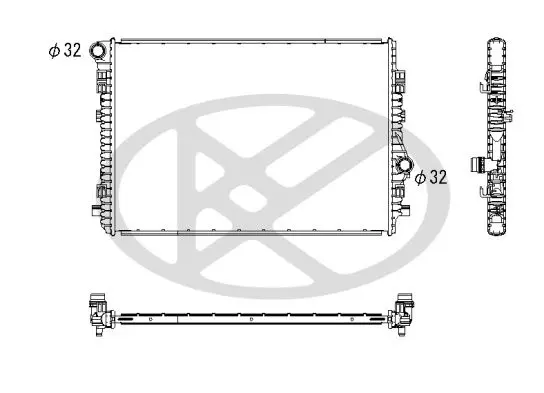 Radiator, engine cooling KOYORAD PL453906