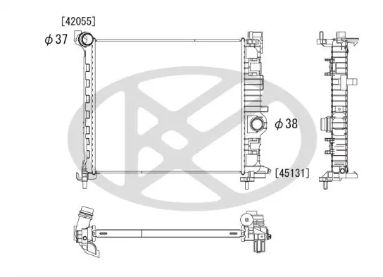 Radiator, engine cooling KOYORAD PL462795