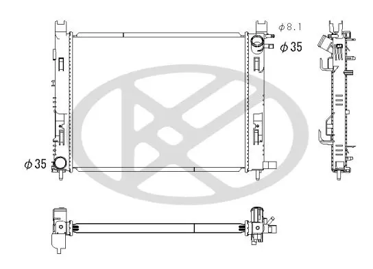 Radiators, Motora dzesēšanas sistēma KOYORAD PL493552