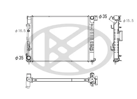 Radiator, engine cooling KOYORAD PL493913