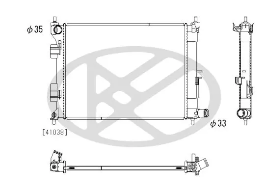 Radiators, Motora dzesēšanas sistēma KOYORAD PL813699R