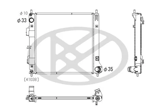 Radiator, engine cooling KOYORAD PL823806