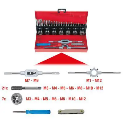 Vītņgriešanas instrumentu komplekts KS TOOLS 3310632