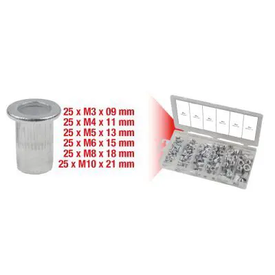 Asortiments, Vītņotas kniedes KS TOOLS 9700620