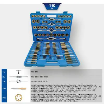 Vītņgriešanas instrumentu komplekts KS TOOLS BT101985