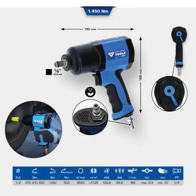 Triecienskrūvgriezis (Pneimatiskais) KS TOOLS BT160100