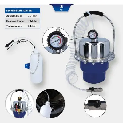 Filling/Bleeding Unit, brake hydraulics KS TOOLS