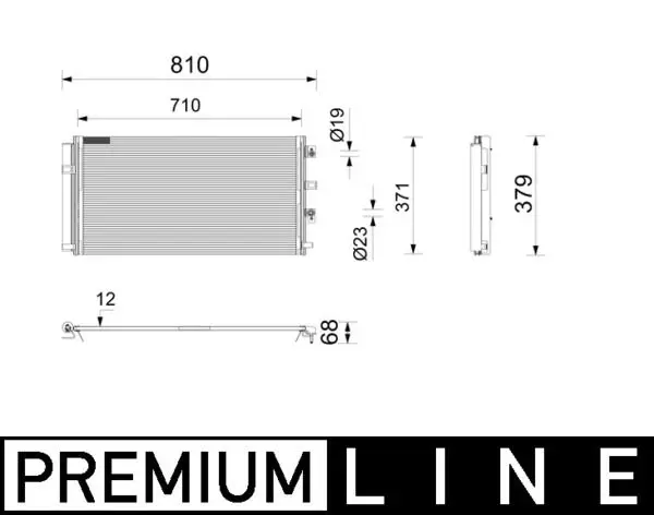 Condenser, air conditioning MAHLE AC1213000P