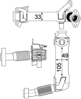 Radiators, Izplūdes gāzu recirkulācija MAHLE CE21000P