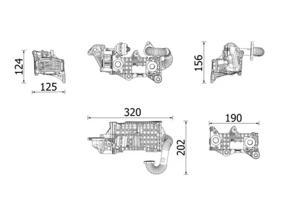 Radiators, Izplūdes gāzu recirkulācija MAHLE CE43000P