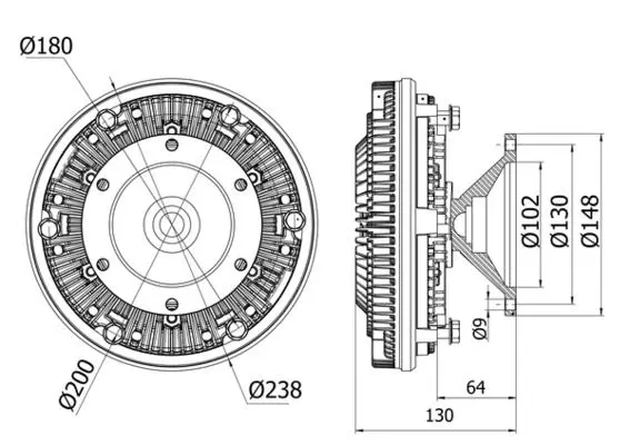 Sajūgs, Radiatora ventilators MAHLE CFC10000S