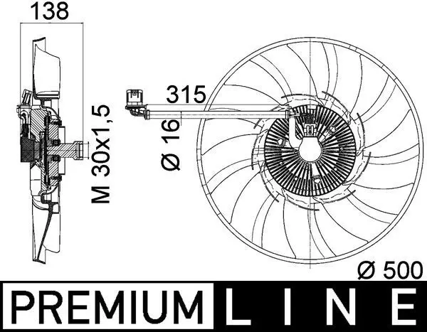 Ventilators, Motora dzesēšanas sistēma MAHLE CFF471000P