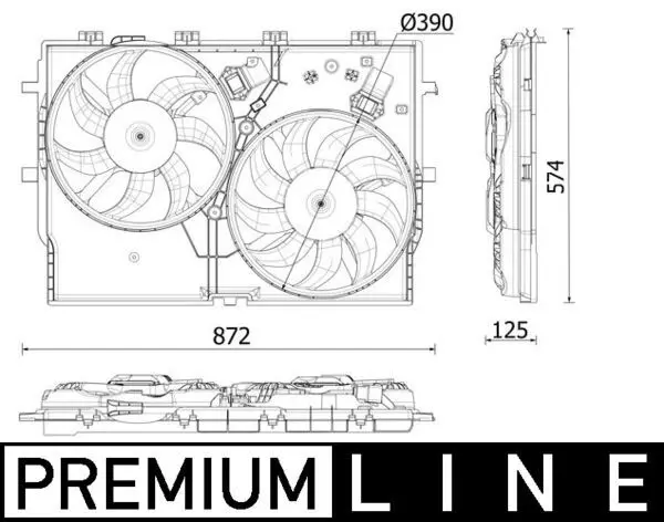 Ventilators, Motora dzesēšanas sistēma MAHLE CFF550000P
