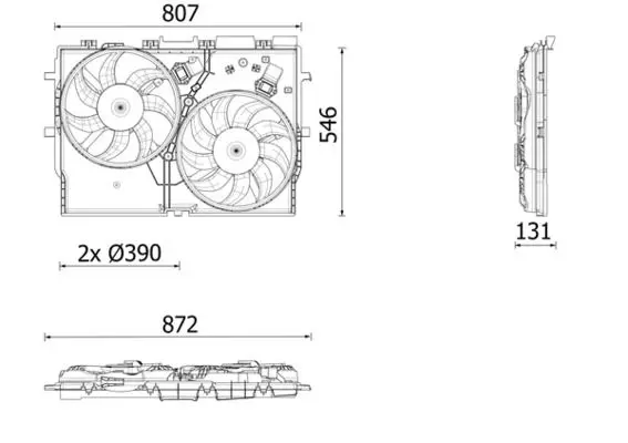 Ventilators, Motora dzesēšanas sistēma MAHLE CFF627000P