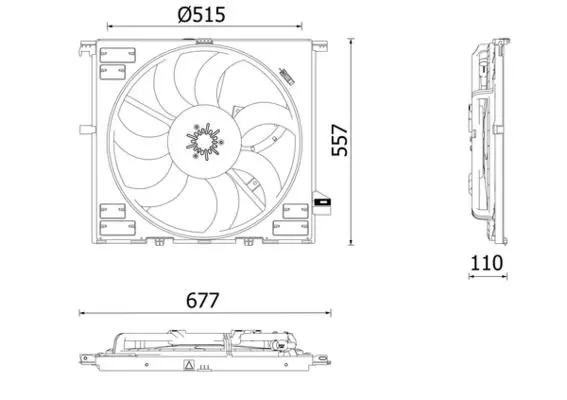 Ventilators, Motora dzesēšanas sistēma MAHLE CFF633000P