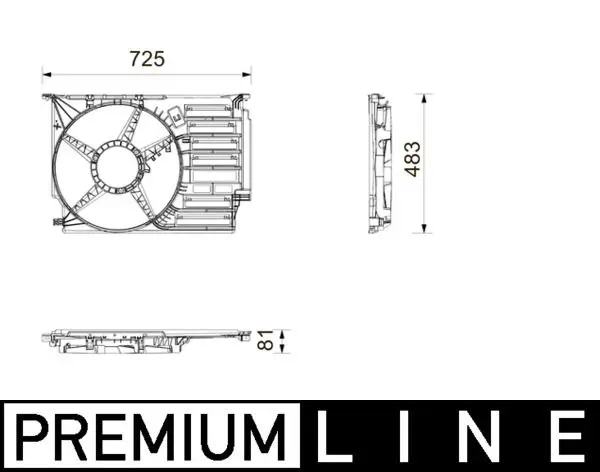 Cowling, radiator fan MAHLE CFS31000P