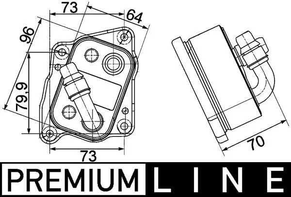 Eļļas radiators, Motoreļļa MAHLE CLC107000P