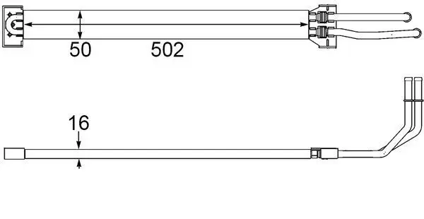 Eļļas radiators, Stūres vadība MAHLE CLC109000P