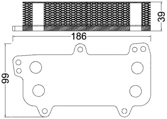 Eļļas radiators, Motoreļļa MAHLE CLC187000S