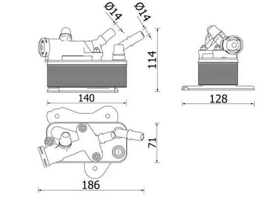 Eļļas radiators, Automātiskā pārnesumkārba MAHLE CLC225000P