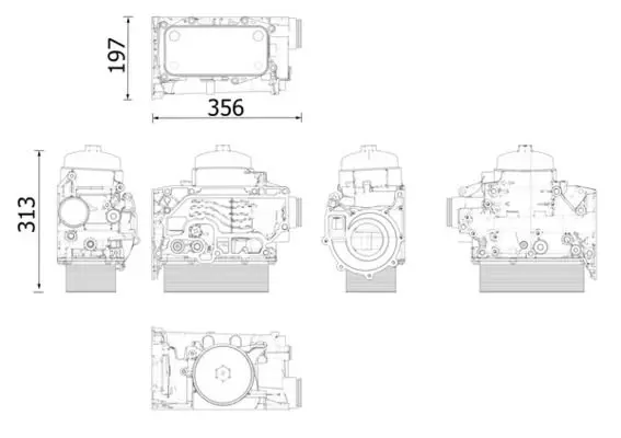 Eļļas radiators, Motoreļļa MAHLE CLC303000S