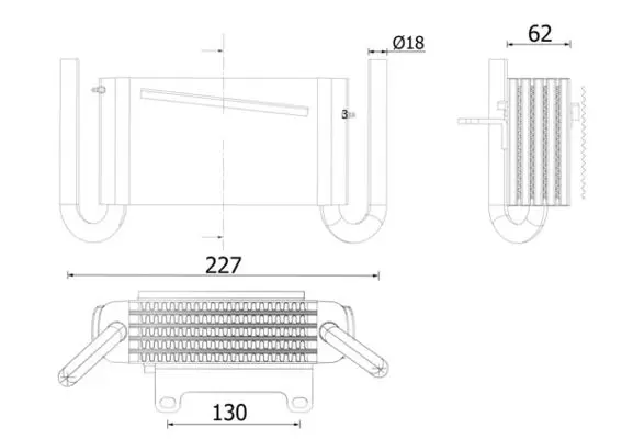 Eļļas radiators, Motoreļļa MAHLE CLC312000S