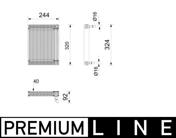 Oil Cooler, engine oil MAHLE CLC439000P