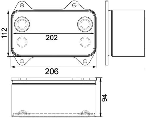 Eļļas radiators, Motoreļļa MAHLE CLC63000P