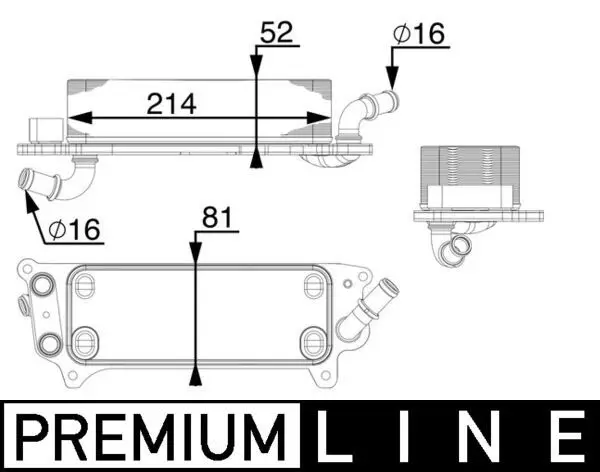 Eļļas radiators, Automātiskā pārnesumkārba MAHLE CLC77000P
